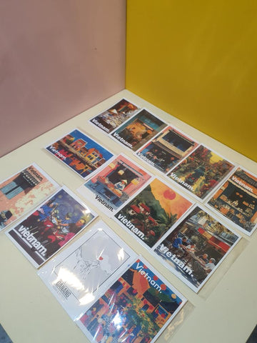 Postcard Mỹ Thuật Cao Cấp Chodole in hình Du lịch Vietnam - Làng quê