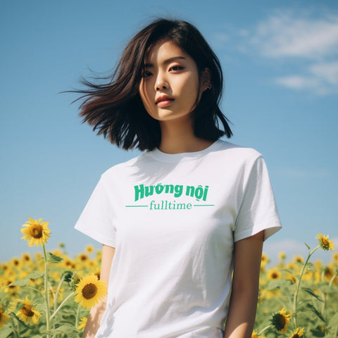 Áo thun cotton 100% in chữ Hướng nội