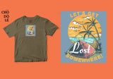 Áo thun unisex cotton 100% in hình Lets get lost some where - beach camping