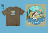 Áo thun unisex cotton 100% in hình the lake is calling and I must go