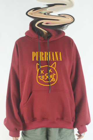 Áo khoác hoodie unisex cotton hình Cat Lover Series - Purrvana (nhiều màu)