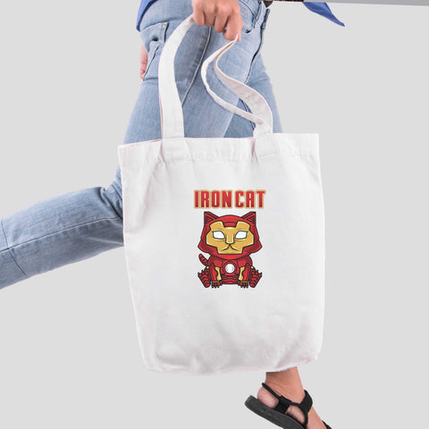 Túi tote vải in hình Cat Lovers - Iron Cat (nhiều màu)