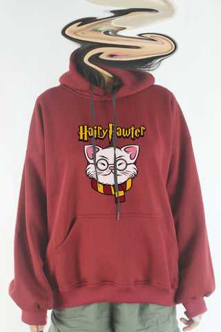 Áo khoác hoodie unisex cotton hình Cat Lover Series - Hairy Pawter (nhiều màu)
