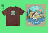 Áo thun unisex cotton 100% in hình the lake is calling and I must go