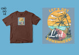 Áo thun unisex cotton 100% in hình Lets get lost some where - beach camping