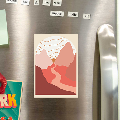 Miếng hít tủ lạnh giữ note in hình abstract 11