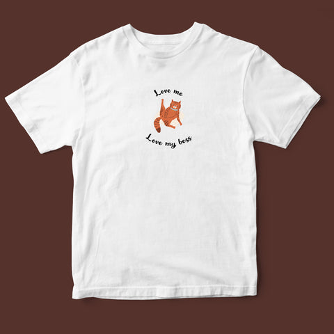 Áo thun unisex in hình Cat lover - Love Me, Love my boss 12