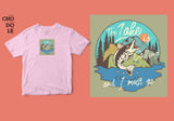 Áo thun unisex cotton 100% in hình the lake is calling and I must go