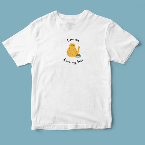 Áo thun unisex in hình Cat lover - Love Me, Love my boss 13