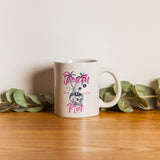 Ly sứ uống trà/ cafe in hình Death is not the end, never give up.