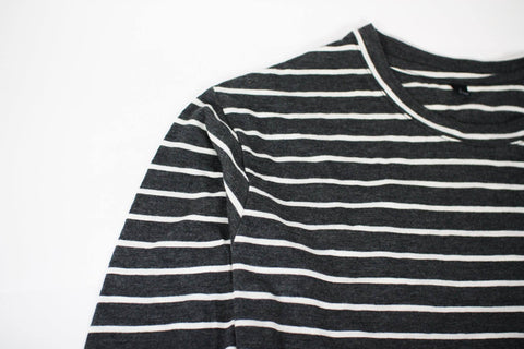 Áo thun Grey Stencil Striped - Suvi