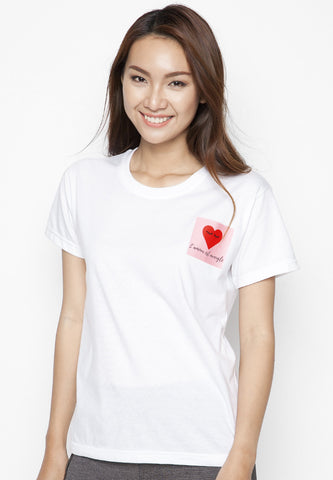 Áo Thun Trắng Love Is Blind Cung Cấp Bởi SUVI
