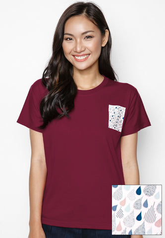 Áo Thun Đỏ Playful Rain Pocket Cung Cấp bởi Suvi
