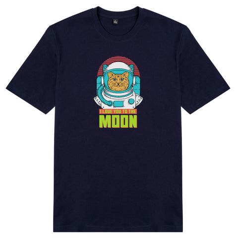 Áo thun unisex cotton in hình I love you to the moon (nhiều màu)