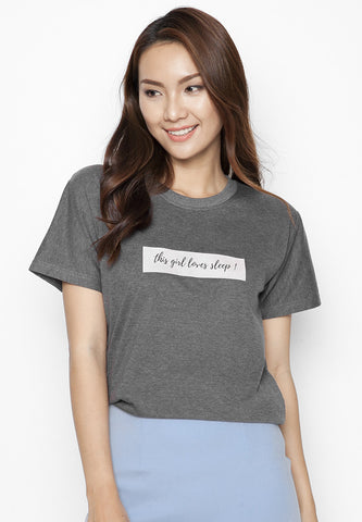 Áo Thun Xám This Girl Loves Sleep Cung Cấp Bởi SUVI