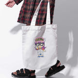 Túi tote vải in hình Half Skeleton - Arale (nhiều màu)