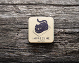 Đế lót ly vuông in hình Human Impress Me