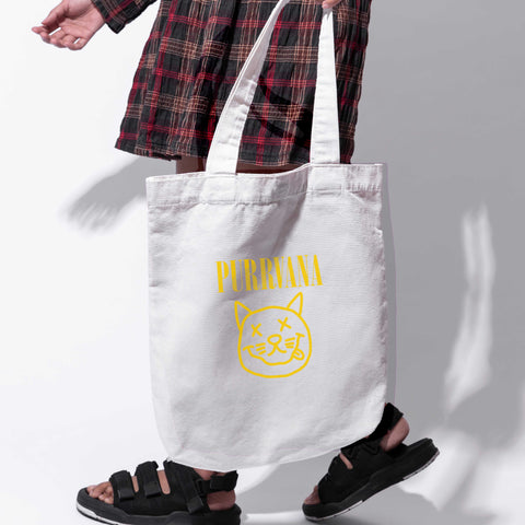 Túi tote vải in hình Cat Lovers - Purrvana (nhiều màu)