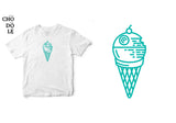 Áo thun unisex cotton 100% in hình Death Ice Cream