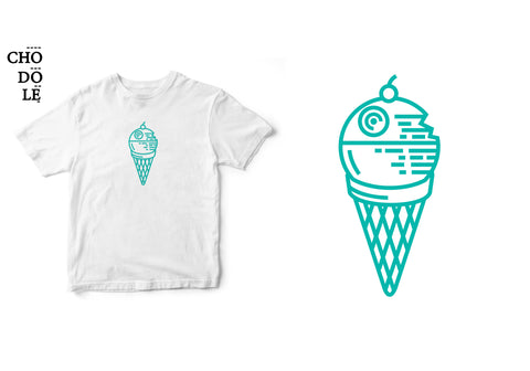 Áo thun unisex cotton 100% in hình Death Ice Cream