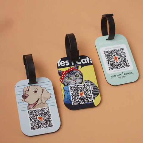 Custom Travel tag- thẻ hành ly cho túi xách/balo du lịch in hình theo ý muốn