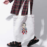 Túi tote vải in hình Half Skeleton - Superman (nhiều màu)