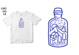 Áo thun unisex cotton 100% in hình Peace in the bottle