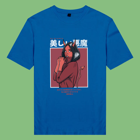 Áo thun unisex cotton in hình Bad Girl (nhiều màu)