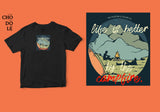 Áo thun unisex cotton 100% in hình Life is better by the Campfire