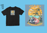 Áo thun unisex cotton 100% in hình Lets get lost some where - beach camping