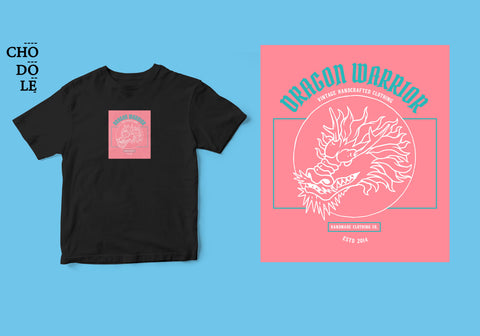 Áo thun unisex cotton 100% in hình Japanese Art - Dragon Warrior