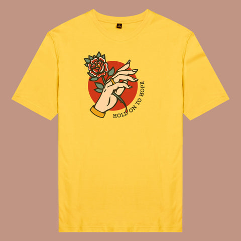 Áo thun unisex cotton in hình Hold on to hope (nhiều màu)