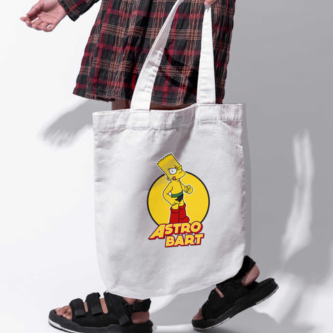 Túi tote vải in hình Astro Bart (nhiều màu)