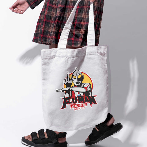Túi tote vải in hình FU man (nhiều màu)