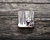 Đế ly bằng gỗ in hình Panda bear