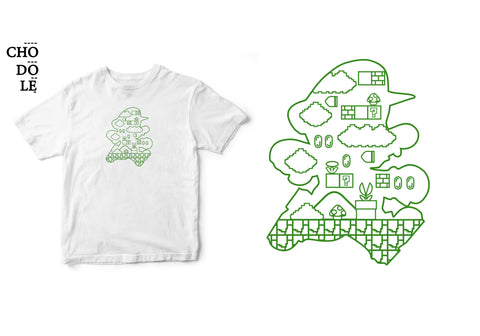 Áo thun unisex cotton 100% in hình Mario - The under world tube