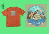 Áo thun unisex cotton 100% in hình the lake is calling and I must go