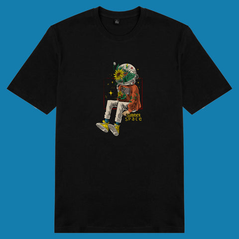 Áo thun unisex cotton in hình Summer Space (nhiều màu)