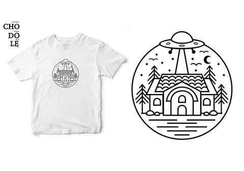 Áo thun unisex cotton 100% in hình Abbey Skull - Alient Exist