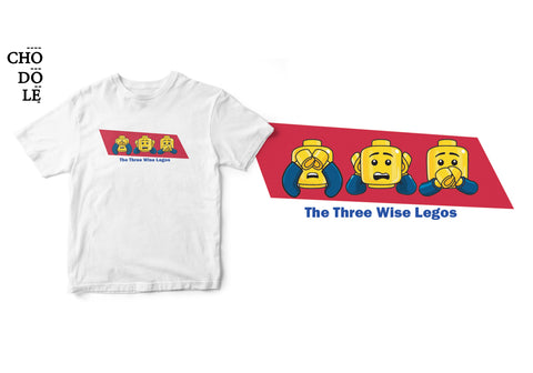Áo thun unisex in hình the 3 wise legos - Lego series