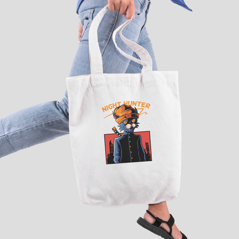 Túi tote vải in hình Night Hunter (nhiều màu)