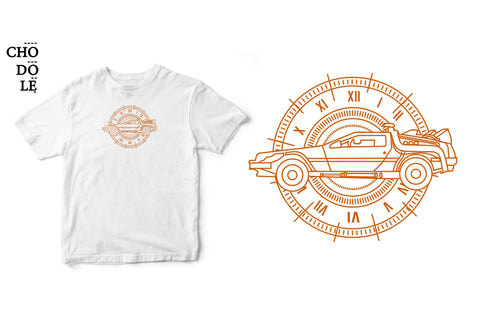 Áo thun unisex cotton 100% in hình back to the future