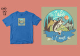 Áo thun unisex cotton 100% in hình the lake is calling and I must go