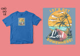 Áo thun unisex cotton 100% in hình Lets get lost some where - beach camping