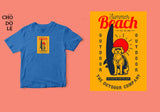 Áo thun unisex cotton 100% in hình Life is better when you surf, and there is dog