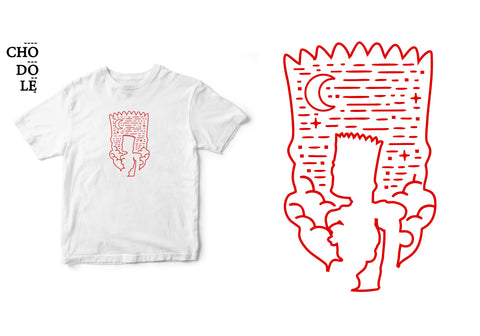 Áo thun unisex cotton 100% in hình Bart of The Simpson