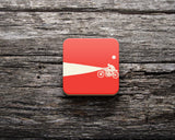 Đế ly bằng gỗ in hình Red