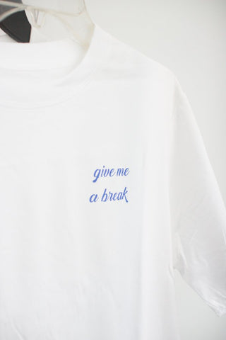 Áo thun cotton 100% in chữ Give me A break (nhiều màu)