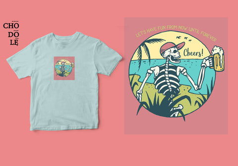 Áo thun unisex cotton 100% in hình Cheers to life !