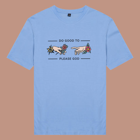 Áo thun unisex cotton 100% in hình Ink Art -  Do good to please god (nhiều màu)